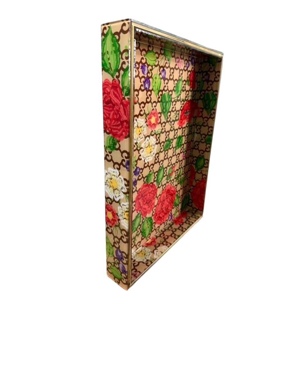 Floral Monogram Logo Jewelry/ Makeup/ Cosmetics/ Perfume / Vanity Bedroom Tray
